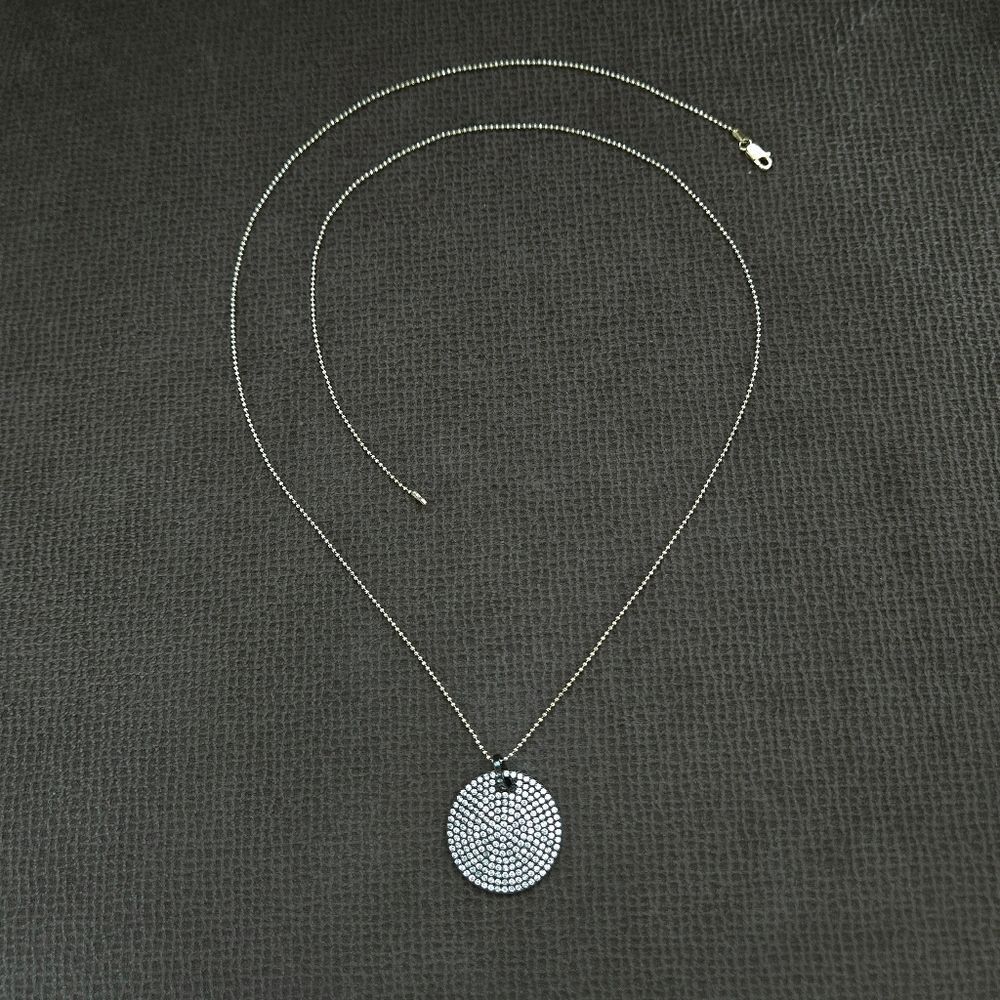 Mary Louise Designs Pave Disc💿 Pendant Necklace - Picture 8 of 15
